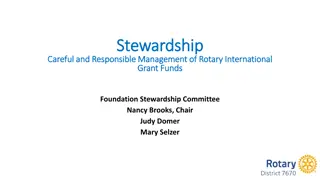 District Grant Application Stewardship Guidelines for Rotary International
