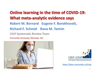 Evidence on Online Learning during COVID-19: Meta-Analytic Insights
