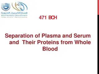 Overview of Blood Plasma and Serum Proteins Separation