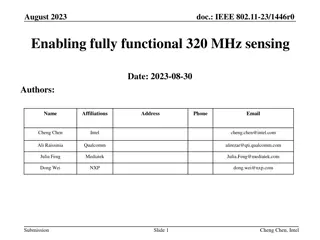 Enabling Fully Functional 320 MHz Sensing in IEEE 802.11-23/1446r0 Proposal