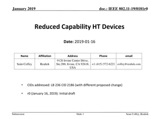 IEEE 802.11-19/0181r0: Reducing Capability for Wi-Fi IoT Applications