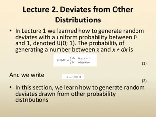 Generating Random Deviates from Various Distributions