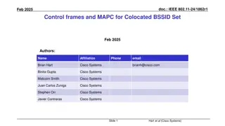 Understanding IEEE 802.11-24/1862r1 Control Frames and MAPC for Colocated BSSID Set
