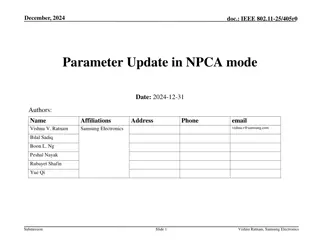 IEEE 802.11-25/405r0 Parameter Update in NPCA Mode