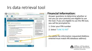 IRS Data Retrieval and Financial Aid Verification Guide