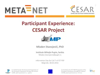 CESAR Project: Bridging Language Technology in Central & Southeast Europe