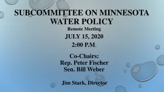Minnesota Water Policy Subcommittee Meeting Highlights
