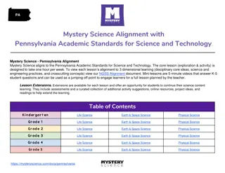 Mystery Science Alignment with Pennsylvania Academic Standards for Science and Technology