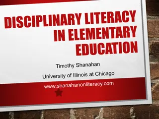 Specialized Reading and Writing in Disciplinary Literacy