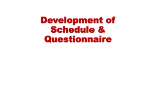 Understanding Research Instruments: Schedules, Questionnaires, and Data Collection Methods
