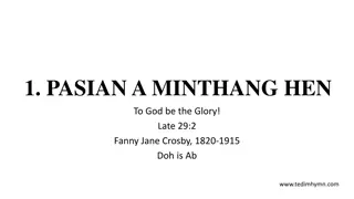 Pasian A Minthang Hen - Fanny Jane Crosby Hymn Collection