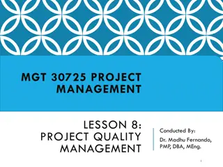 Effective Strategies in Project Quality Management