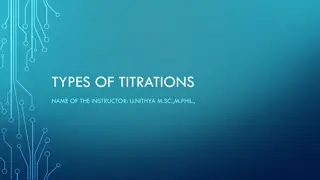 Titrimetric Calculations