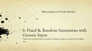 Meta-analysis in R with Metafor: Fixed & Random Summaries