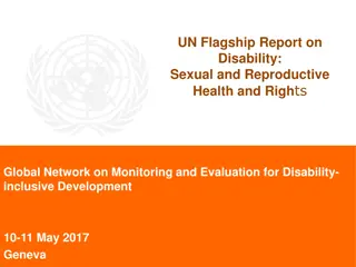 Global Report on Disability: Sexual and Reproductive Health Rights & SDG Goals