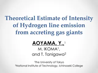 Estimation of Hydrogen Line Emission Intensity from Accreting Gas Giants