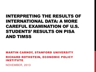 Examining U.S. Students' International Test Results 2013