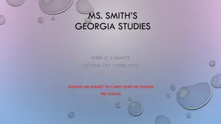 Georgia Studies Week at a Glance: October 18-22, 2021