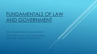 Fundamentals of Law and Government Structure: Liberal Democracy, Autocracy, Totalitarianism