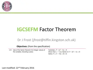 Understanding Factor Theorem in Polynomial Division