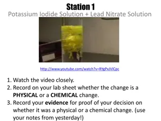 Science Lab Experiments - Physical vs Chemical Changes