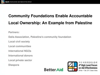 Empowering Local Ownership Through Community Foundations in Palestine