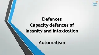 Understanding Defences: Insanity, Automatism, and Intoxication