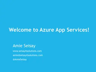 Azure App Services Overview and API Endpoints