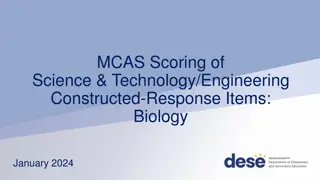 Holistic Scoring Process for Biology MCAS Constructed-Response Items