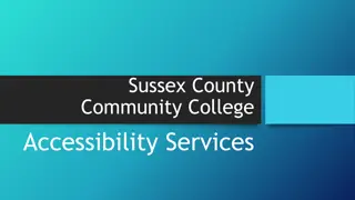 Disability and Accessibility Services at Sussex County Community College