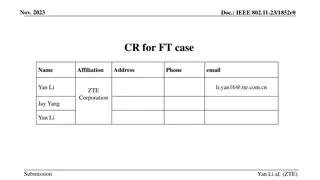 IEEE 802.11-23/1852r0 Fast Transition Protocol Updates