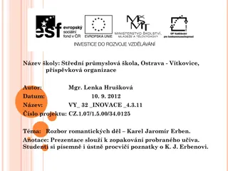 Rozbor děl Karla Jaromíra Erbena a jeho Kytice