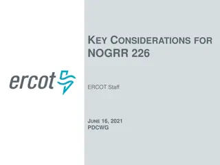 Key Considerations for NOGRR 226 ERCOT Staff Analysis