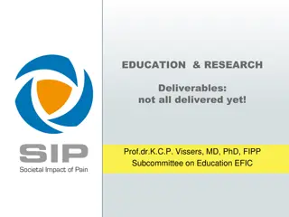 Pain Management Education and Research Initiatives in Europe