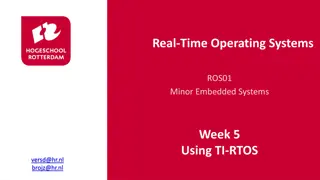 Week 5: Multitasking and Real-Time Operating Systems Overview