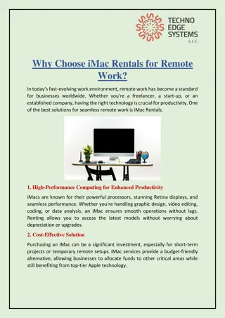 Why Choose iMac Rentals for Remote Work?