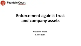 Trust and Company Asset Enforcement Principles