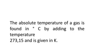 Gas Laws and Temperature Conversions in Chemistry