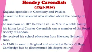 Discoveries and Contributions of Hendry Cavendish and Josephy Priestley