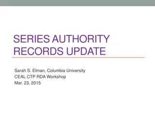 Understanding Series Authority Records: Updates & Guidelines