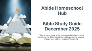 December 2025 Abide Homeschool Hub Bible Study Guide