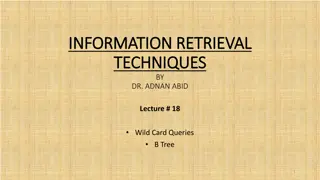 Wild Card Queries and B-Tree Techniques in Information Retrieval