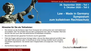 Anwalt ist besser! Symposium zum kollektiven Rechtsschutz