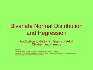 Regression Application to Galton's Heights of Adult Children and Parents