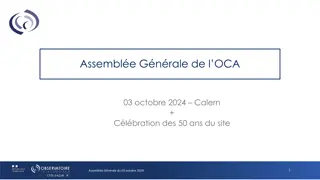 Updates on OCA General Assemblies, Board Nominations, and Institutional Appointments