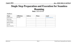 Seamless Roaming Procedures for IEEE 802.11 Networks