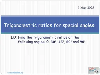 Trigonometric Ratios for Special Angles: 0, 45, 60, 30 Degrees