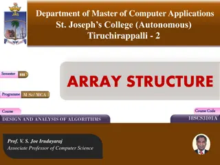 Array Structure and Operations in C Programming