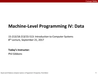Carnegie Mellon Machine-Level Programming IV: Data Structures and Array Access Principles