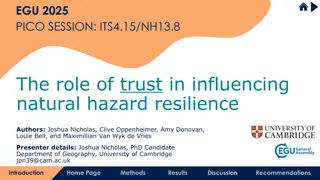 Examining the Influence of Trust on Natural Hazard Resilience